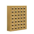 Salsbury Industries Salsbury 19078-35GSC Cell Phone Storage Locker 7 Door High Unit - 8 Inch Deep Compartments - 35 A Doors - Gold - Surface Mounted - Resettable Combination Locks 19078-35GSC